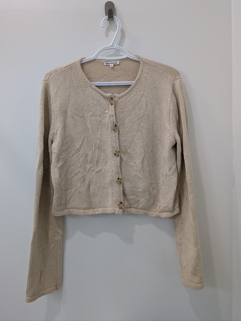 Reformation Organic Cotton Crew Cardigan - Picture 2 of 5